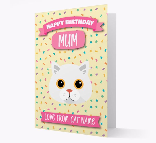 'Happy Birthday Mum' - Personalised {breedCommonName} Birthday Card